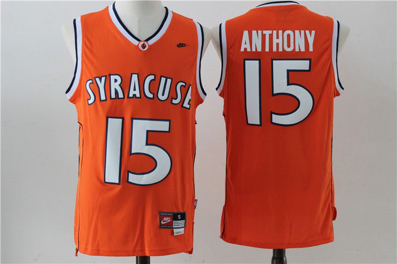 Men New York Knicks #15 Anthony Orange Nike NBA Jersey